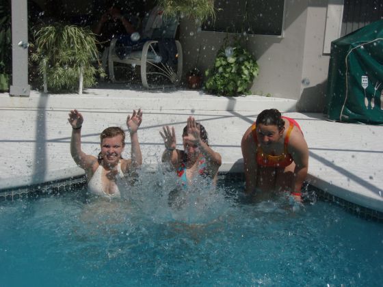 Splashing
Jon and I were splashing the girls, they then started splashing back at Brittany P's 19th birthday
