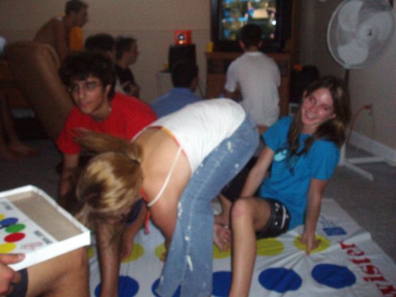 Ally playing twister
