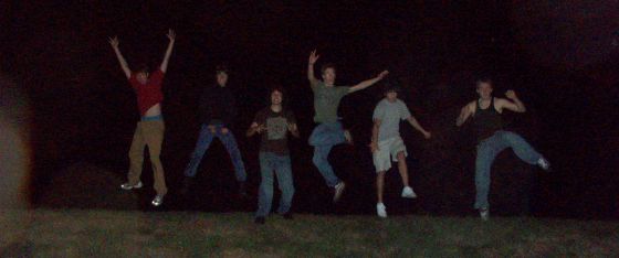 Hill jump
We look like we're from some motivational ad, we all jumped off the big hill near my house
