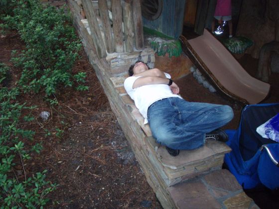 Stevie sleeping vs Splash Mountain
Stevie didn't want to go on Splash Mountain, he was tired; we all stayed up until 5 the night before and woke up at 7
