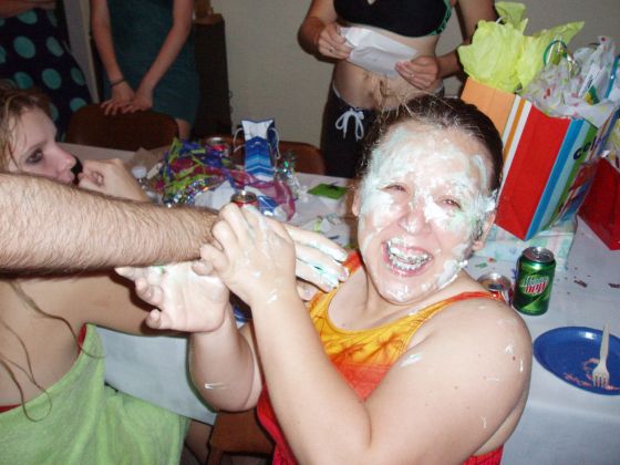 Pwned
Brittany P gets owned in the face with icing
