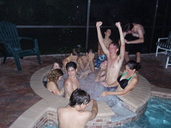 Hot tub splashing
