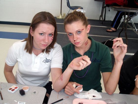 Cutters
Michaela and Caitlin do eachothers makeup during Drama class
