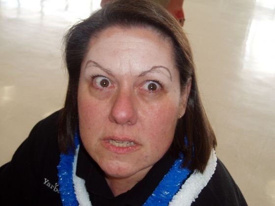 Evil Yarborough
Mrs. Yarborough after having her makeup done (eyebrows by Stevie)
