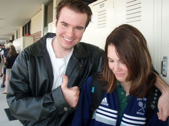 The Fonz and Brittany
Brittany was sad before english class, luckily the Fonz was there to cheer her up!
