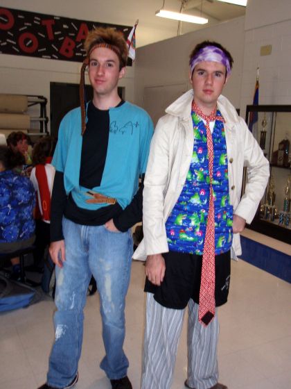 Adrian and Daniel gone wild
Adrian and Daniel on Wild and Crazy day during spirit week
