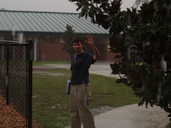 Adrian in the rain
