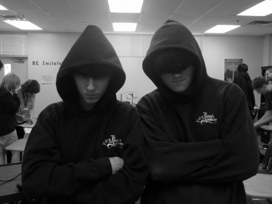 Jacket kids
Braden and Nathan during history class being evil
