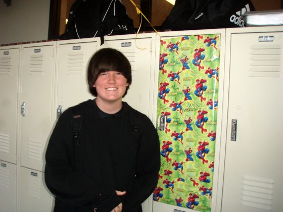 Braden's birthday locker
