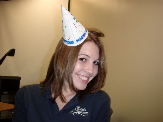 Birthday hat Brittany
Brittany took a second for a picture on Niko's birthday
