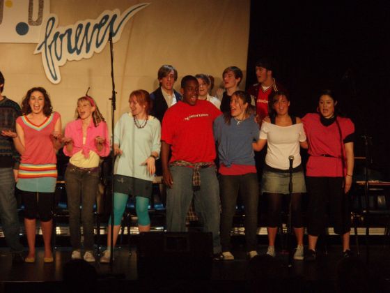 Friends Forever singing 2
Rachel, Julie, Amanda, Kibwe, Katie, Michelle, and Alex singing during the Friends Forever play
