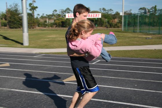 Michael carrying Samantha
Michael carrying the girl that apparently has a crush on me because of detention
