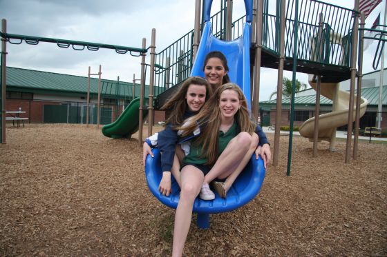 The Kars
Bri, Niko, and Leah at the playground for their yearbook ad
