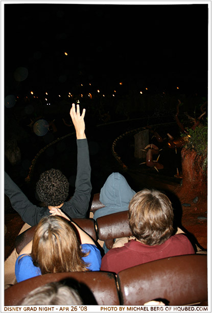 Going down!
A shot from Splash Mountain as we went down one of the mini falls in anticipation for the big drop
