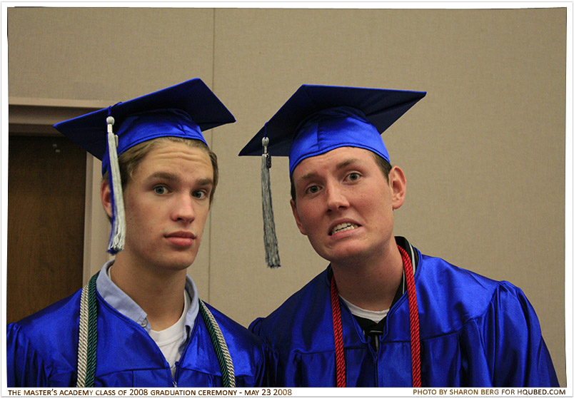 Braden and Michael
Braden and I a few minutes before the graduation processional
