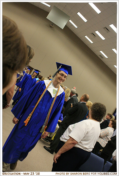 Sean walking
Sean walking during the class of 2008's graduation processional
