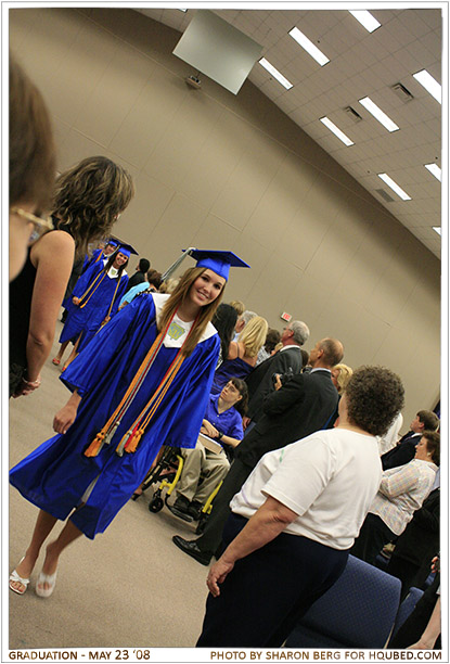 Brittany walking
Brittany walking during the class of 2008's graduation processional
