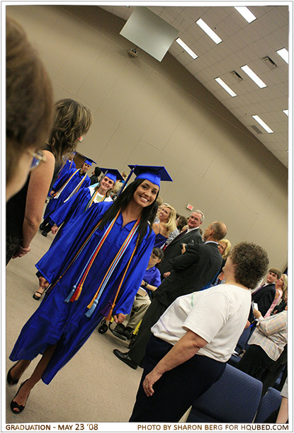 Victoria walking
Victoria walking during the class of 2008's graduation processional
