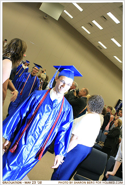 Stevie walking
Stevie walking during the class of 2008's graduation processional
