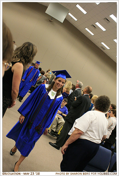 Laura walking
Laura walking during the class of 2008's graduation processional
