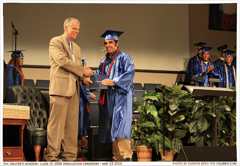 Joey's diploma
Joey getting his diploma from Dr. Harris
