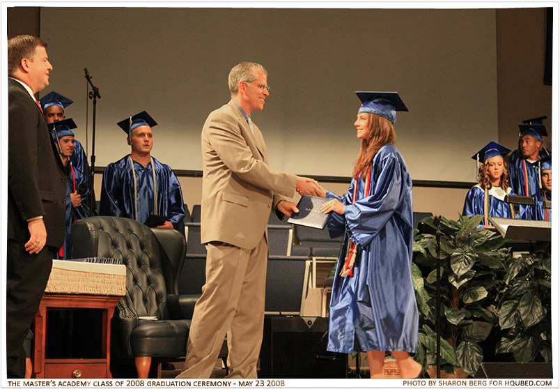 Nikki's diploma
Nikki getting her diploma from Dr. Harris
