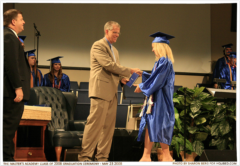 Ally's diploma
Ally getting her diploma from Dr. Harris
