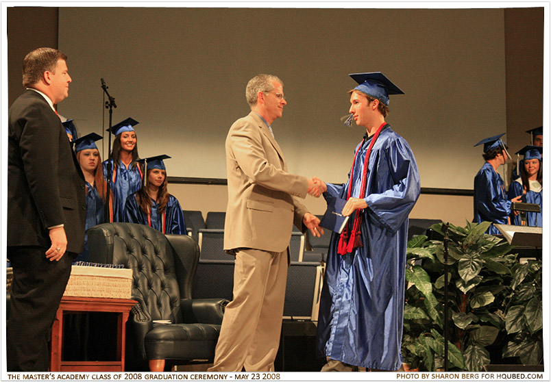 Daniel's diploma
Danel getting his diploma from Dr. Harris

