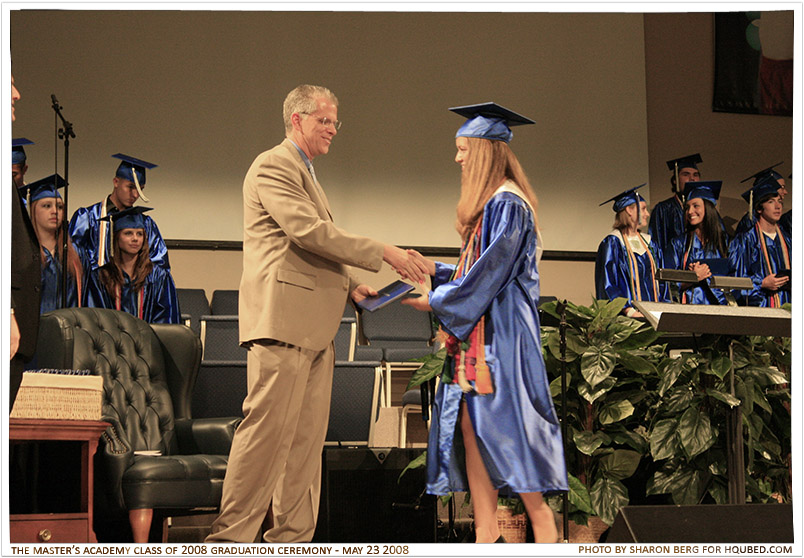 Lynn's diploma
Lynn getting her diploma from Dr. Harris
