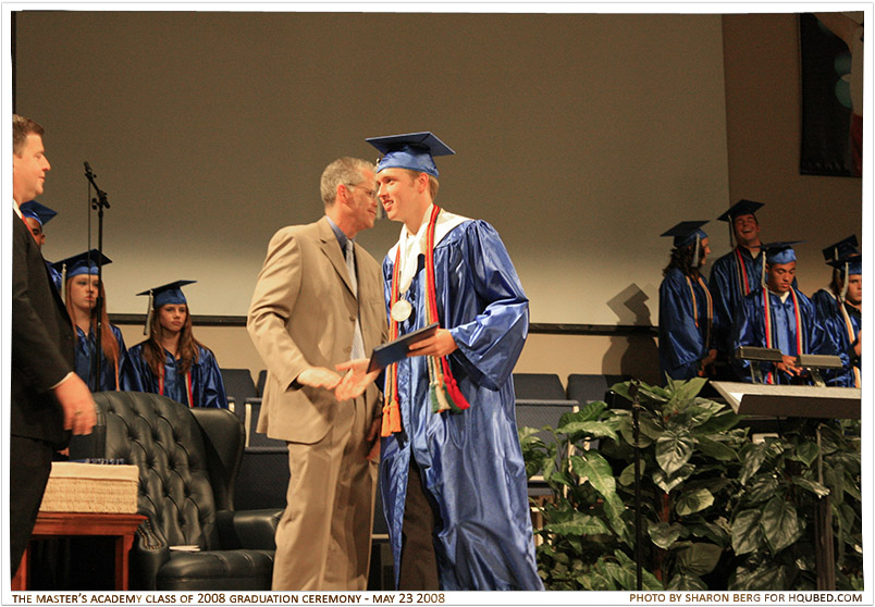 Alex's dimploma
Alex getting his diploma from Dr. Harris
