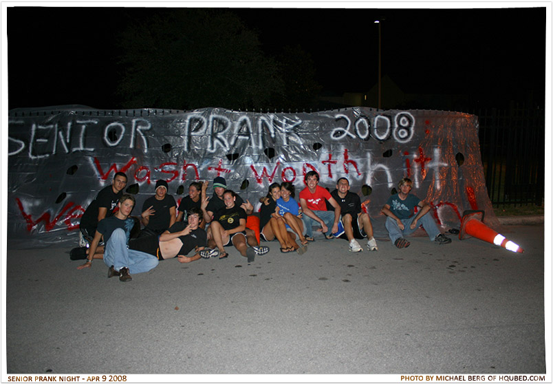The pranksters
This was the original group the I started with that night: Brett, myself, Kyle, Dave, Michaela, Blake, Julia, Courtney, Ashlyn, Daniel, Matt, and Adrian
