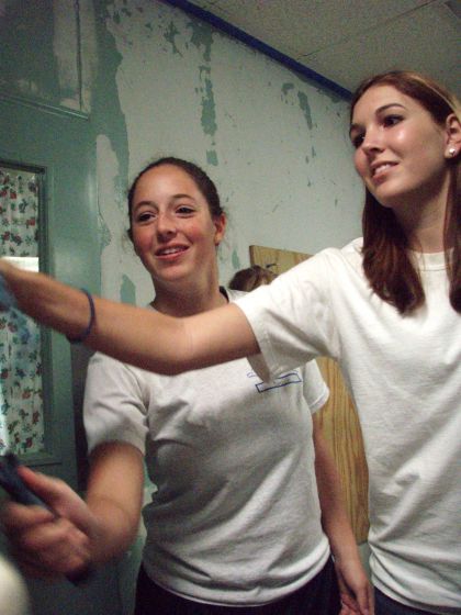 Brittany and Rebekah painting
Brittany and Rebekah painting a wall during our service day at Coalition for the Homeless
