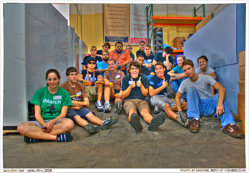 [HDR] Food Bank Group Shot
My first compiled and uploaded High Dynamic Range shot; the group that worked at the Greater Orlando Food Bank; it was interesting trying to explain why they had to be so still
