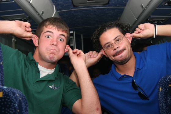 Monkey faces
Blake and Mr. Petrosky on the bus ride to retreat making crazy faces
