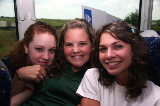 Joanna, Kaleigh and Rachel bus
Joanna, Kaleigh and Rachel on the bus ride to retreat
