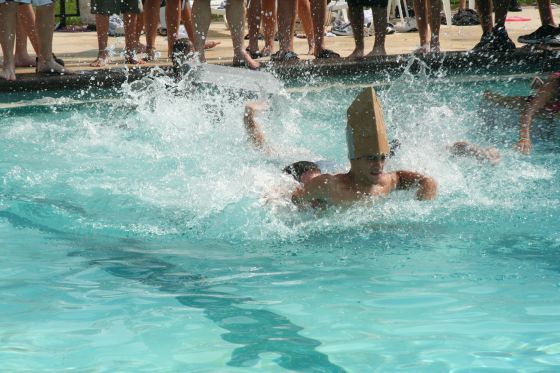 Evan boat racing
Evan with his boating hat racing at retreat
