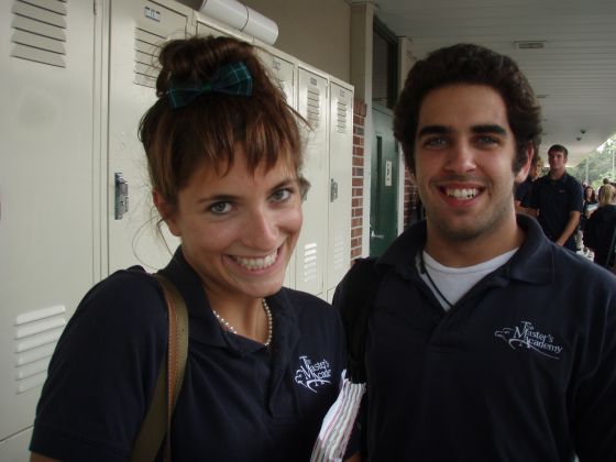 Laura and Joey
Laura with her hair all crazy for picture day, and Joey with hair
