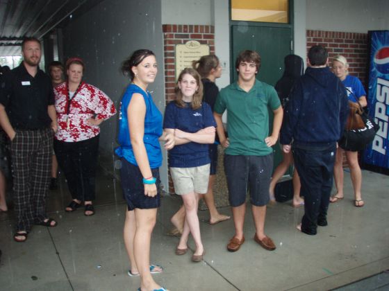 Shelter from the rain
Marsh, Kenny, and Julia waiting out the rainstorm
