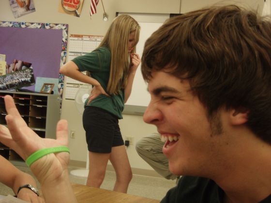 Marsh wristband
Marsh trying to beat the wristband game during Yearbook; this game was spawned during retreat by Mr. Darnell and Mr. Petrowski
