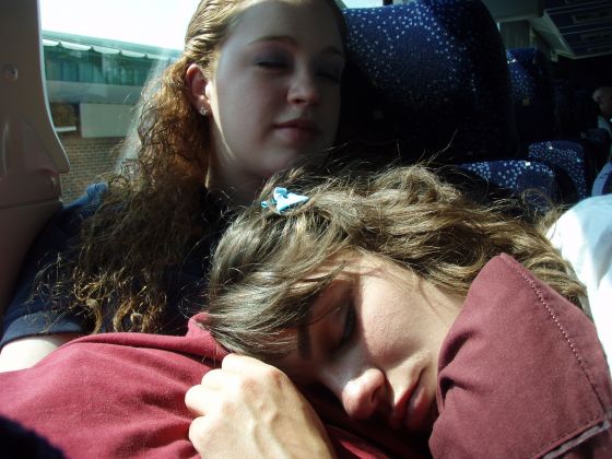 Rachel and Joanna sleeping bus
Rachel and Joanna sleeping on the busride to retreat
