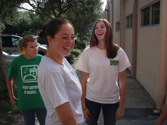 Rebekah and Brittany laughing
