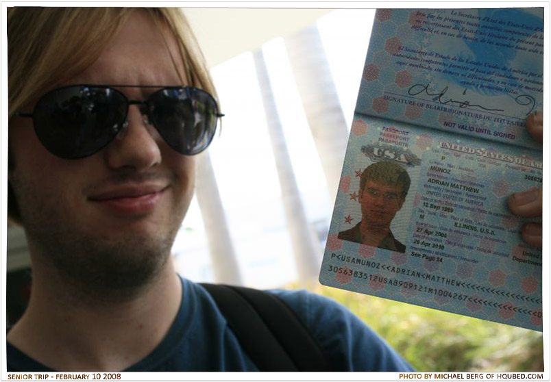 Ick, no way
Adrian scowls at his old passport photo from eighth grade
