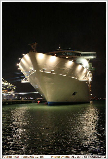 Freedom of the Seas at Night
Our cruise ship docked at night in Puerto Rico
