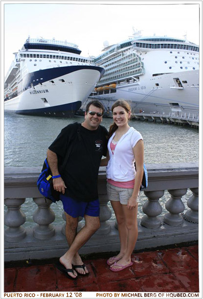Brittany and Bruce
Brittany and her father in front of the Freedom of the Seas and then some other, lamer, ship
