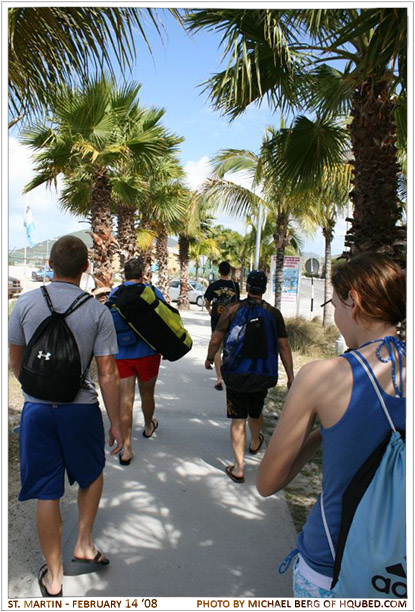 Heading to the dive shop
Brad, Mr. Hall, Mr. Moyer, Jeff, and Brittany on our way to the dive shop in St. Martin
