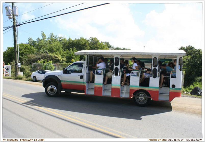 The other bus
The other half of our group trying to reconvene with ours on the way to the barge
