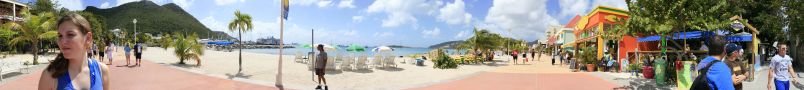 [Panorama] St. Martin beachline
The beachline of St. Martin outside of the Blue Bitch Bar; click the medium picture to see the fullsize ready to be scrolled horizontally in your browser
