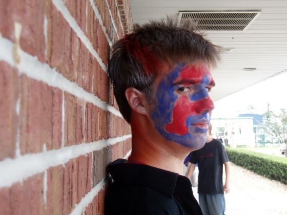 Adrian wall painted
Adrian by the wall on Spirit Day on the last day of spirit week
