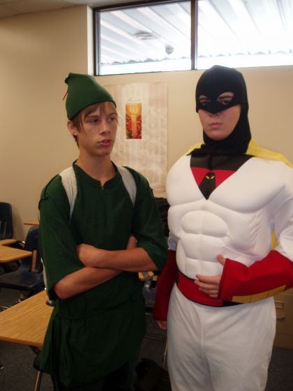 Superheroes
Marsh and Peter dressed up for character day
