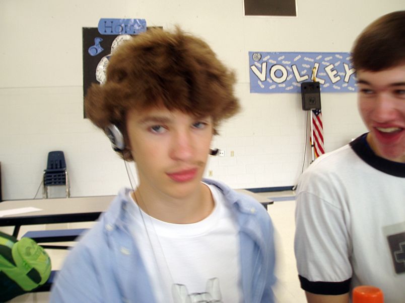 Michael angelic headphones
Michael and Andy during Study Hall (a lot more glorified than it really is)
